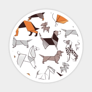 Origami doggie friends // print Magnet